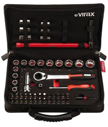 VIRAX 31041 zestaw instalatora 51 el nasadki przelotowe  i bity 1/4"