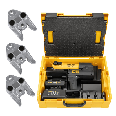 REMS zaciskarka prasa Akku-Press 22V ACC Basic-Pack 576011 L-BOXX + U16, U20, U25