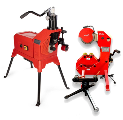 SUPER PROMO Rowkarka Stacjonarna G-TOOLS 112 od 1 - 12' + przecinarka do rur stalowych o średnicy 2"-12"'