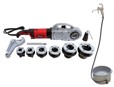 Elektryczna gwintownica do rur GTools G-Tronic 500-2 1/2 - 2"  + olejarka do gwintowania GTOOLS