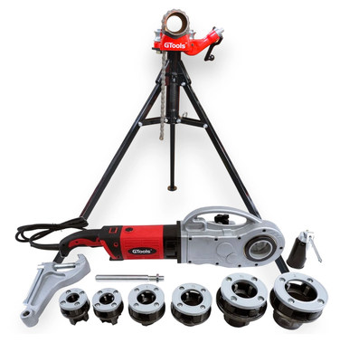 Elektryczna gwintownica do rur GTools G-Tronic 500-2 1/2 - 2" + Imadło Łańcuchowe LIGHT