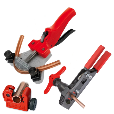 Giętarka kuszowa ręczna TUBE BENDER Ø 1/4 - 5/16 - 3/8 - 1/2" Rothenberger + Wywijarka ROFLARE REVOLVER + Obcinak 3 - 16mm