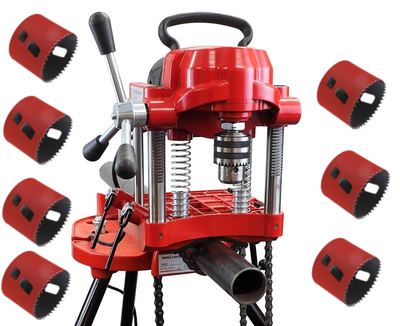 Wiertarka do rur GTools GT7150JK 6” + Otwornice MORSE 46,92,95,98,105,108,146mm