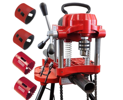 Wiertarka do rur GTools GT7150JK 6” + Otwornice 24,38,46,108mm